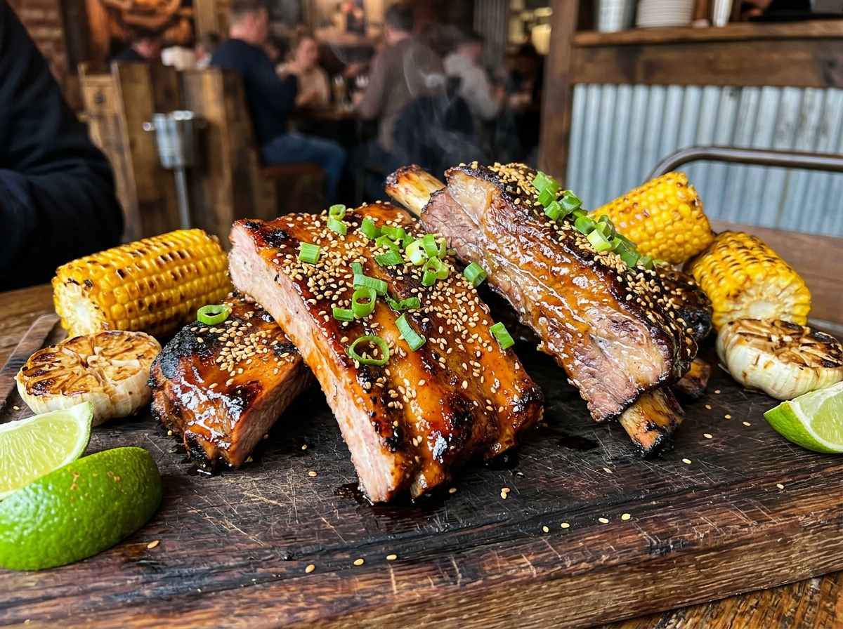 Sườn Heo Nướng Sốt BBQ